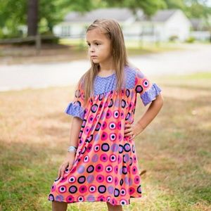 Mod Dot Flutter Sleeve Dress